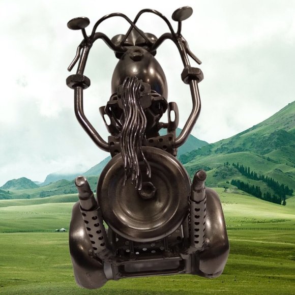 Three Wheel Metal Chopper Made from Scrap Metal - Picture 3 of 8